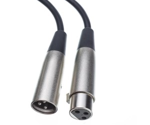 XLR Audio Extension Cable, balanced, XLR Male to XLR Female - 100 ft