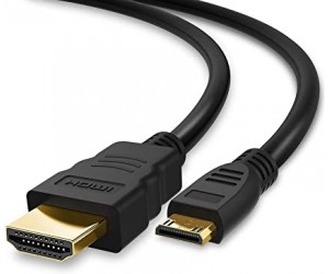Mini HDMI Cable, High Speed with Ethernet, HDMI Male to Mini HDMI Male (Type C) for Camera and Tablet, 10 foot