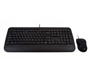 V7 - Full Size Keyboard with Palm Rest and Ambidextrous Mouse Combo - USB
