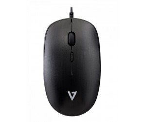 V7 - Low Profile Optical Mouse - Black - USB