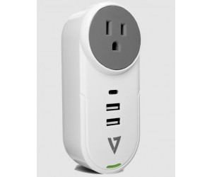 V7 - 4-in-1 Surge Tap (1 AC Outlet + 2 USB, 1 USB-C Ports), 400 Joules