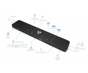 V7 - USB-C Docking Station Alt-Mode and Pass through Power Delivery Charging