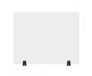 Luxor - DIVTT-3024C - RECLAIM® Acrylic Sneeze Guard Desk Divider - 30” x 24” Freestanding, Clear