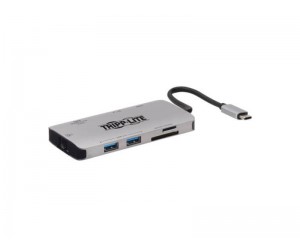 Tripp-Lite - U442-DOCK5-GY - USB C Docking Station 4k USB Hub HDMI SD/Micro SD Gbe Charging