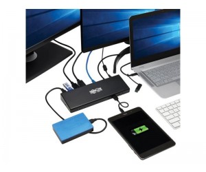 Tripp-Lite - U442-DOCK21-B - USB C Dock Dual Display 5K 60Hz HDMI USB 3.2 Gen 1 USB-A/C Hub