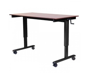 Luxor - STANDE-60-BK/DW - 60" 3-Stage Dual-Motor Electric Stand Up Desk