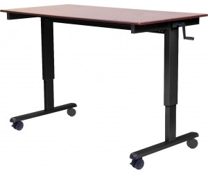 Luxor - STANDCF48-BK/DW - 48" Crank Adjustable Stand Up Desk