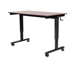 Luxor - STANDCF60-BK/BO - 60" High Speed Crank Adjustable Stand Up Desk