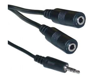 3.5mm Stereo Y Cable, 3.5mm Male to Dual 3.5mm Stereo Female, 6 foot