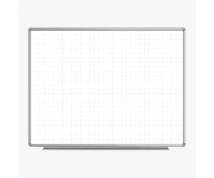 Luxor - WB4836LB - Wall-Mounted Magnetic Ghost Grid Whiteboard - 48 x 36”